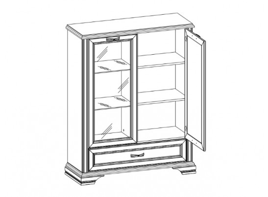 Шкаф с витриной 1V1D1SL Монако Шкаф с витриной 1V1D1SL Монако