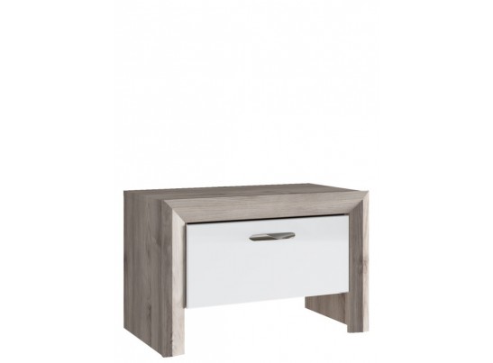 Тумба с ящиком 1S Орландо, каштан найроби/белый глянец