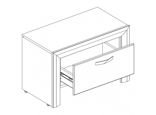 Тумба с ящиком 1S Орландо, каштан найроби/белый глянец