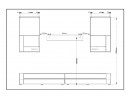 Набор корпусной мебели SQUARE, белый/черный