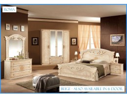 Спальня "Рома" (с 4-х дверным шкафом) беж