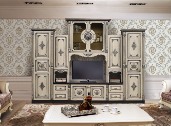 Гостиная Лео (резные декоры МДФ+патина)