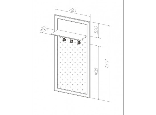 Вешалка 3 крючка Благо Б 6.1-1