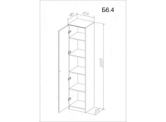 Шкаф пенал Благо Б 6.4