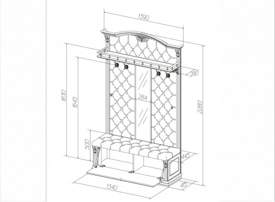 Вешалка напольная Благо Б5.8-9