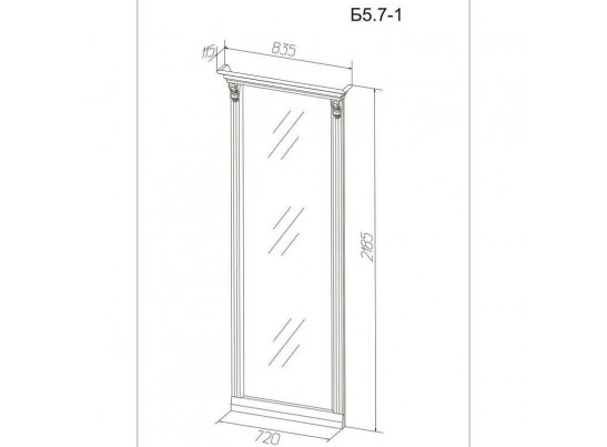 Зеркало Благо Б5.7-1 карамель
