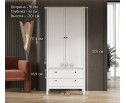Шкаф Эва белый SZF2D2S/90