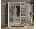 Шкаф с зеркалом Кентаки белый SZF5D2S
