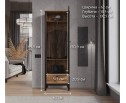 Шкаф с зеркалом Лофт дуб вотан SZF1W1S/60