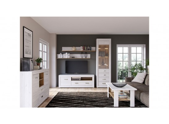 Стол журнальный B136-LAW MALTA, лиственница сибирская/орех лион