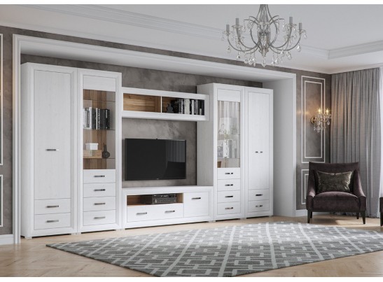 Модульная гостиная MALTA, лиственница сибирская/орех лион