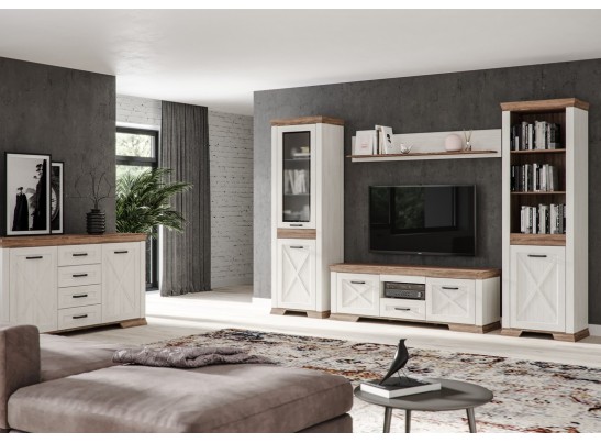 Полка MARSELLE POL/165, ясень снежный/дуб сонома темный