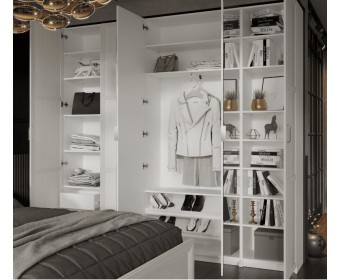 Шкаф в прихожую Моби белый REG/100
