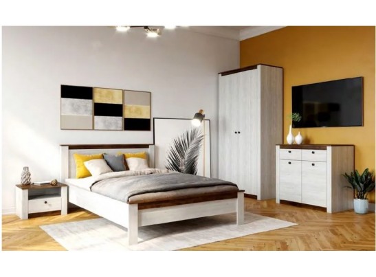 Кровать 160х200 Даллас, дуб винтерберг/таксония