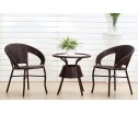 Комплект BISTRO WICKER TB885+F60 (стол + 2 кресла), черный