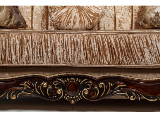 Диван трехместный Эсмеральда, орех (ткань беж)