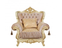 Кресло Эсмеральда, крем (ткань золото)
