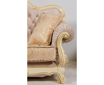 Кресло Илона, крем (ткань золото) 