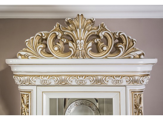 Витрина одностворчатая Алсу белый глянец