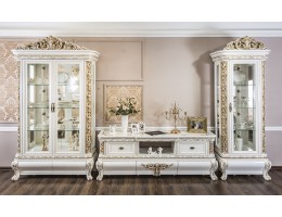 Гостиная Алсу 2+1 белый глянец