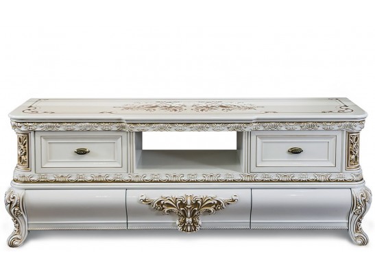 Тумба ТВ Алсу белый глянец