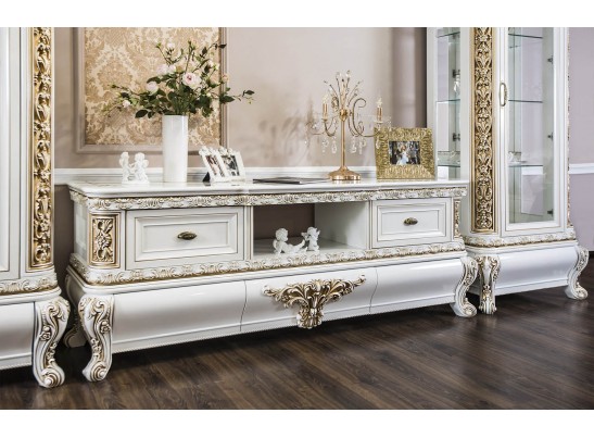 Тумба ТВ Алсу белый глянец