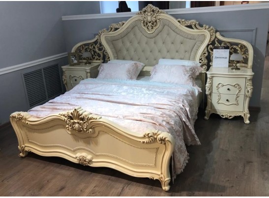 Прикроватная тумбочка Джоконда (крем глянец)