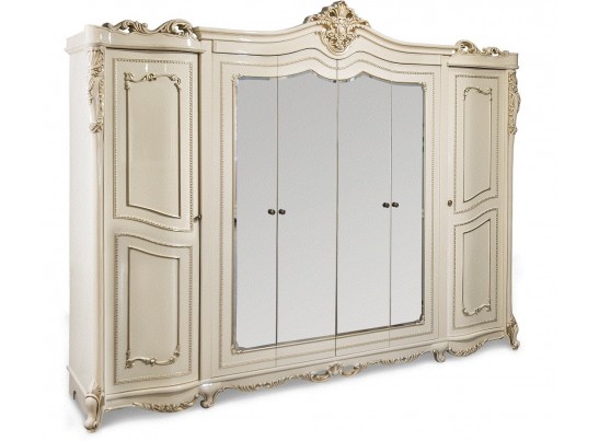 Спальня Джоконда с 6и дверным шкафом (крем глянец)