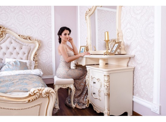 Спальня Джоконда с 6и дверным шкафом (крем глянец)