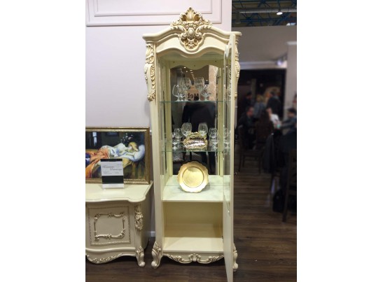 Витрина "Джоконда" левая (крем глянец)