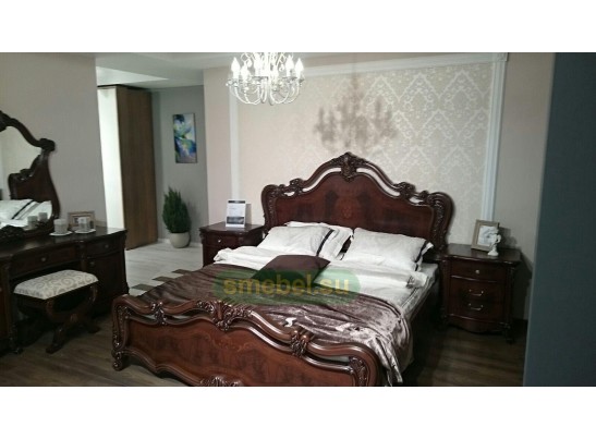 Кровать двуспальная Илона орех караваджо