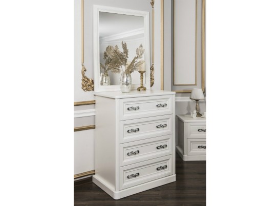 Спальня Мишель с 4-створчатым шкафом, белая