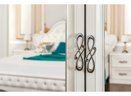 Спальня Мишель с 4-створчатым шкафом, белая