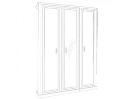 Шкаф 3-створчатый с зеркалом Натали, белый Шкаф 3-створчатый с зеркалом Натали, белый