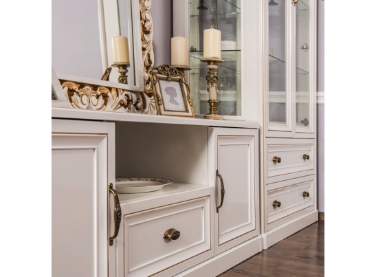 Гостиная Натали 2+1, белый глянец