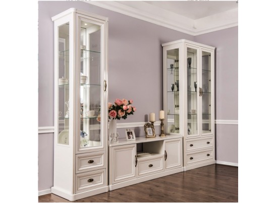 Гостиная Натали 2+1, белый глянец