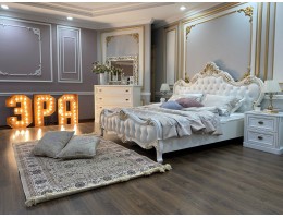 Спальня Натали с 6-створчатым шкафом, белая Спальня Натали с 6-створчатым шкафом, белая