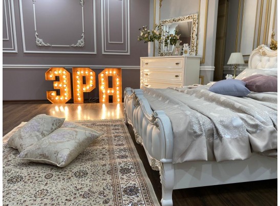 Спальня Натали с 3-створчатым шкафом, белая Спальня Натали с 3-створчатым шкафом, белая