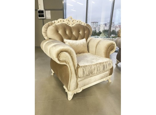 Комплект мягкой мебели Патрисия, серый глянец