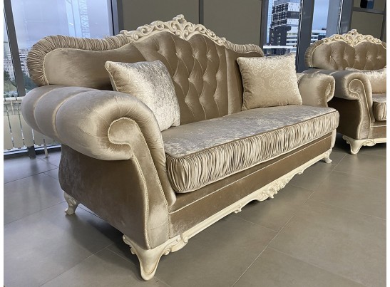 Комплект мягкой мебели Патрисия, серый глянец