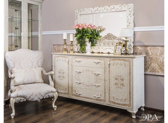 Комод большой Патрисия крем глянец
