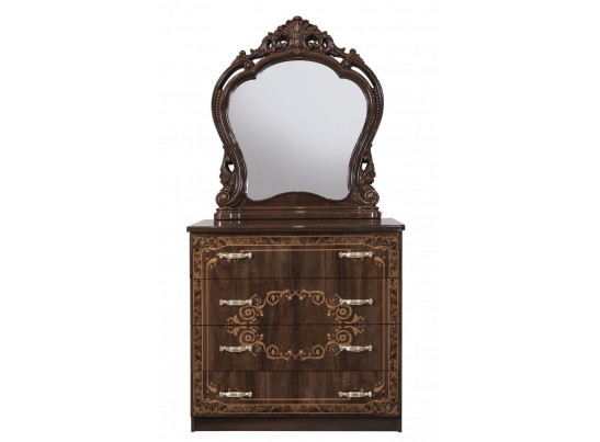 Комод 4 ящика Патрисия орех караваджо глянец