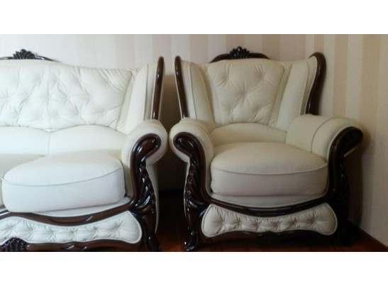 Диван трехместный "ПРАГА" (нат. кожа)