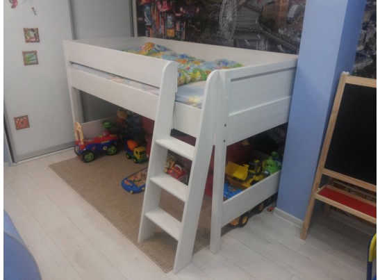 Кровать-чердак Сиело 77303, белый воск УКВ