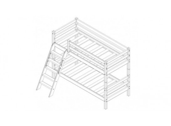 Двухъярусная кровать Соня Вариант 10 (с наклонной лестницей)