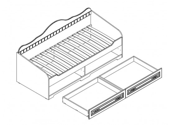 Кровать-софа с ящиками Прованс