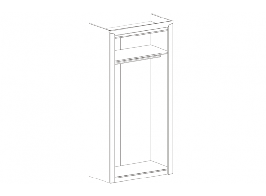 Шкаф 2-х дверный Соренто (дуб бонифаций)