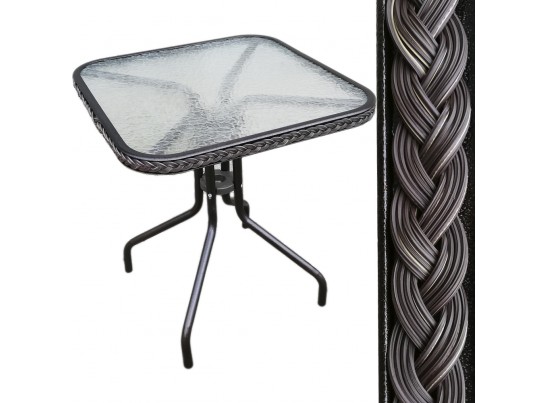 Стол квадратный с оплетением CAFE4