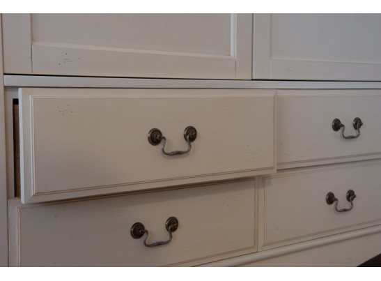 Платяной шкаф на ножках с 4 ящиками ST9327KR-2 (белая карамель)