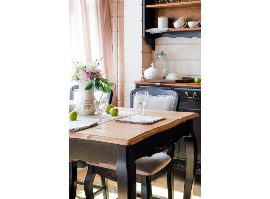 Обеденный стол (раскладной) ST9137NL (черный сапфир)